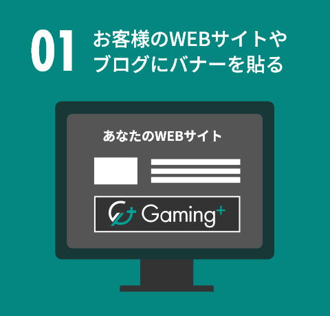 お客様のWEBサイトやブログにバナーを貼る